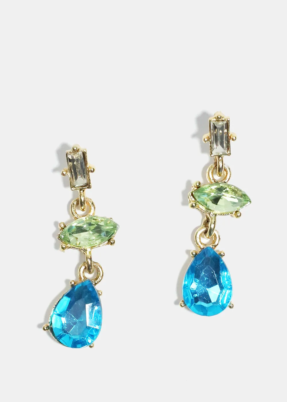 Colorful Gemstone Dangle Earrings