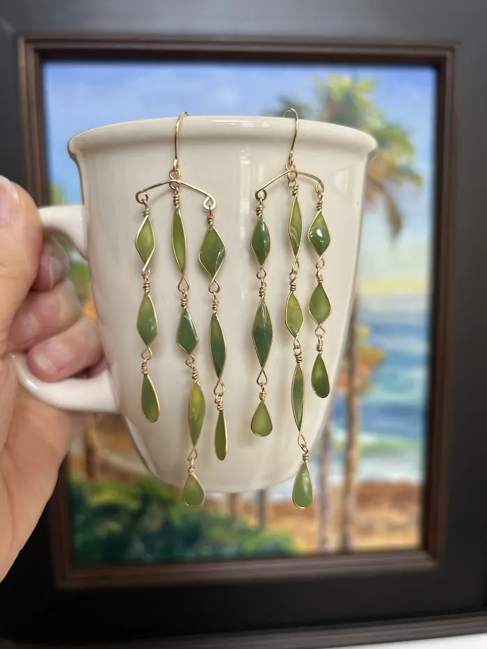 Colorful Long Chandelier Earrings