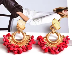 Colorful Rhinestone Drop Earrings