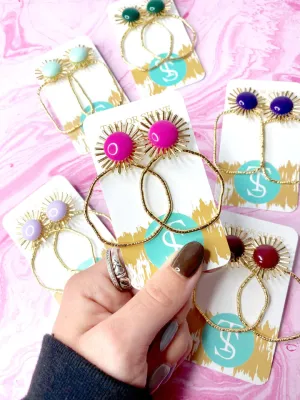Colorful Sunburst Hoops