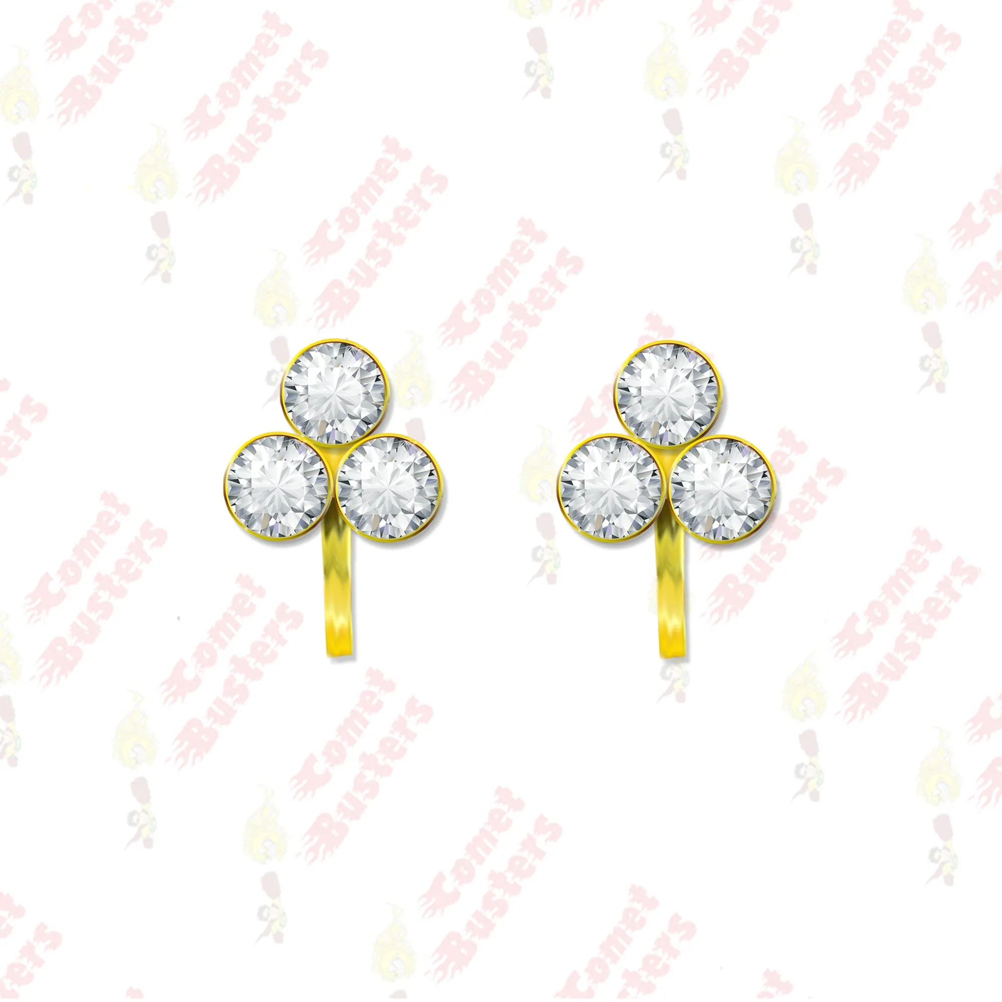 Comet Busters Beautiful Non Piercing Clip-on Ear Cuff Earrings For Women And Girls (NNS026)