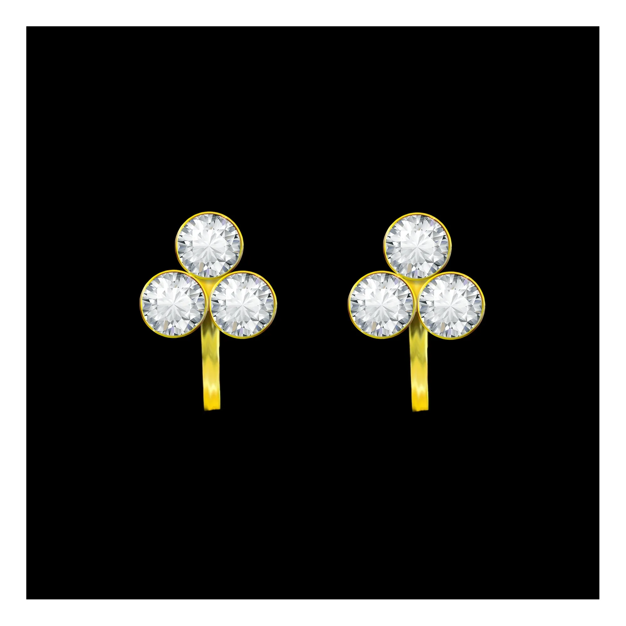 Comet Busters Beautiful Non Piercing Clip-on Ear Cuff Earrings For Women And Girls (NNS026)