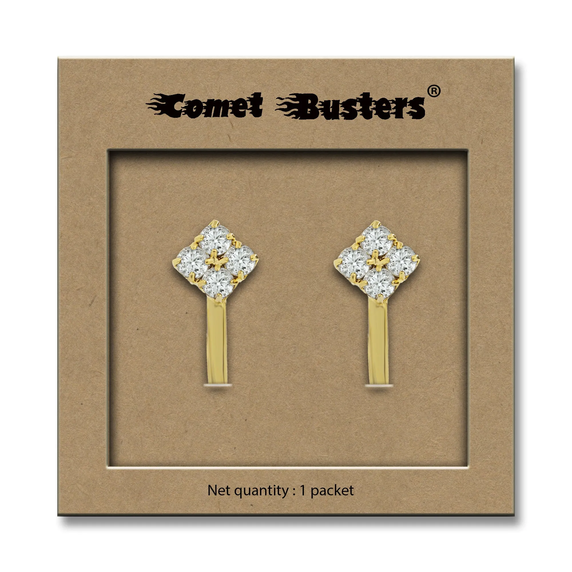 Comet Busters Beautiful Non Piercing Clip-on Ear Cuff Earrings For Women And Girls (NNS027)