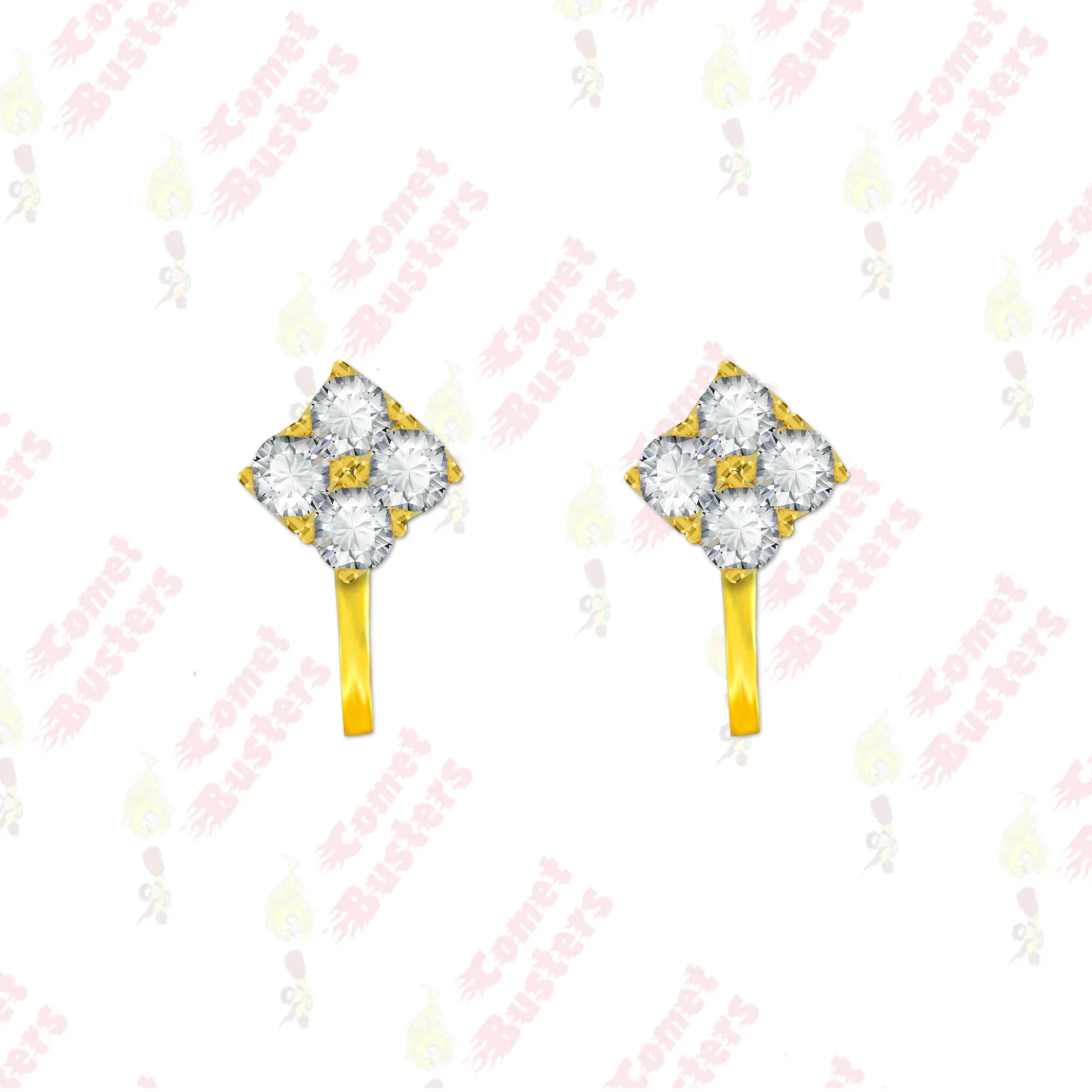 Comet Busters Beautiful Non Piercing Clip-on Ear Cuff Earrings For Women And Girls (NNS027)