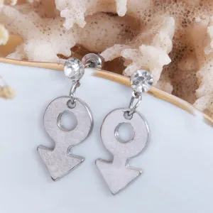CONTEMPORARY GIRL SIGN DROP EARRINGS