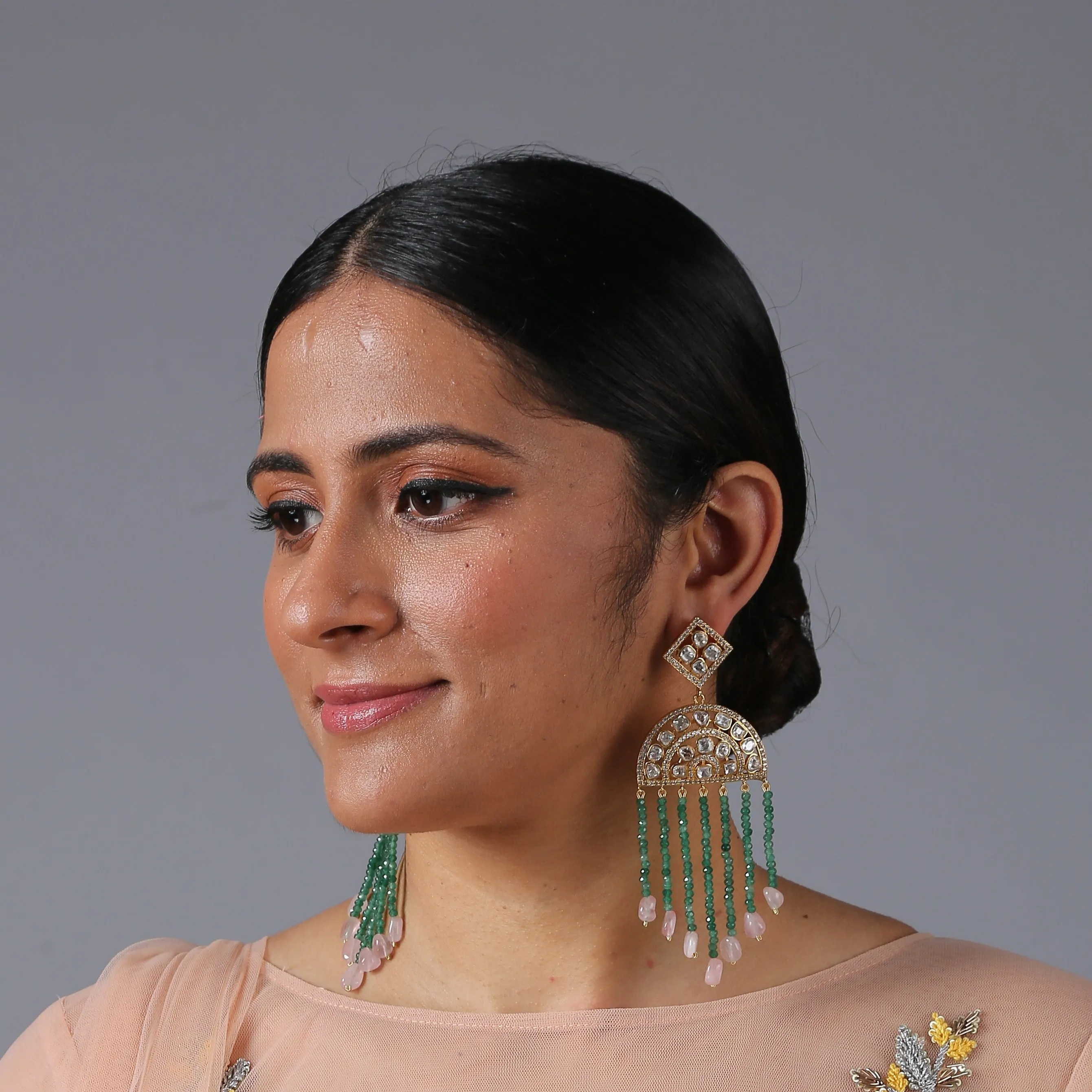 Contemporary Kundan Danglers