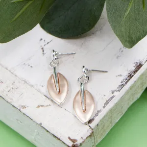 Contemporary leaf shape earrings