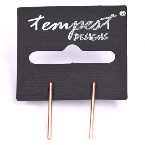 Contemporary slim bar drop earrings
