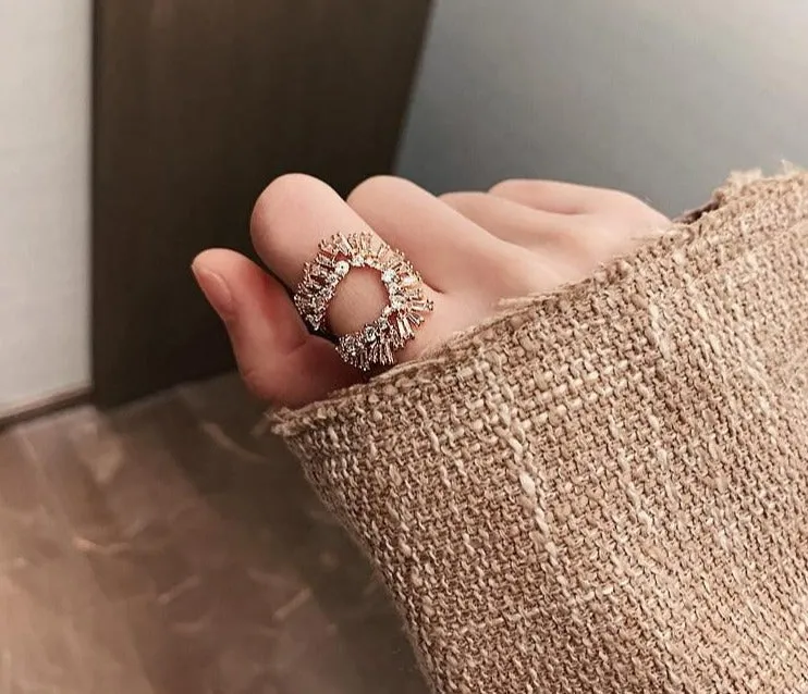 Crystal Opening U-ring for Women
