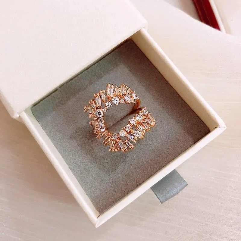 Crystal Opening U-ring for Women