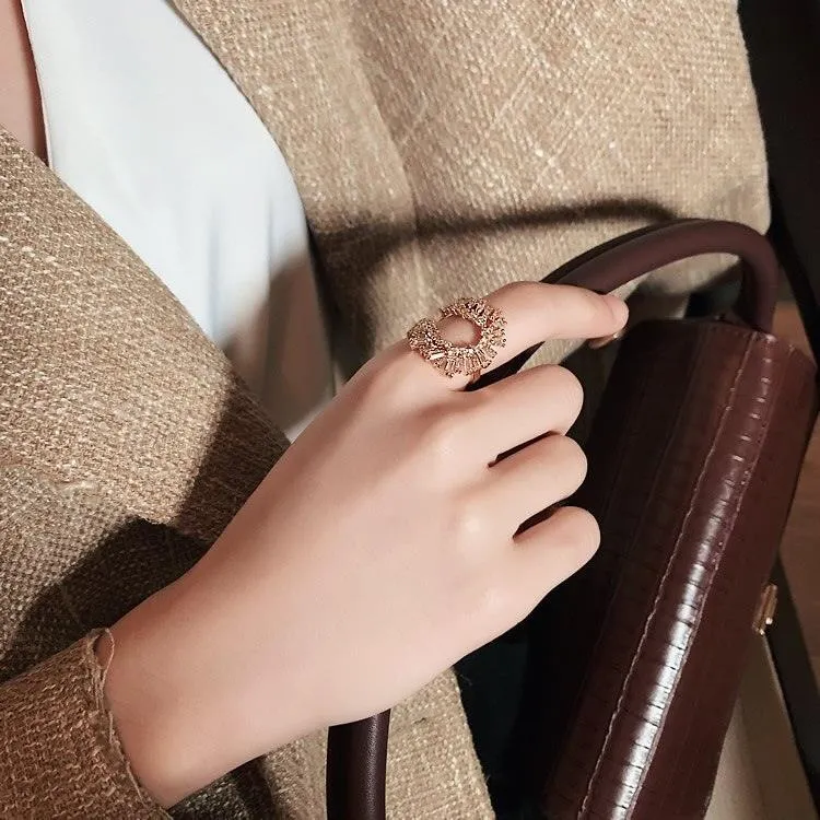 Crystal Opening U-ring for Women