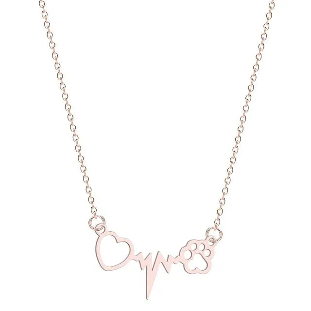 Cxwind Stainless Steel Child Feet Pendants Necklaces Mom Baby Monther's Day Gift Geometric Foot Necklace Charm Chain Jewelry
