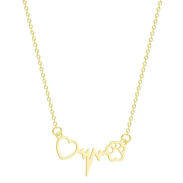 Cxwind Stainless Steel Child Feet Pendants Necklaces Mom Baby Monther's Day Gift Geometric Foot Necklace Charm Chain Jewelry