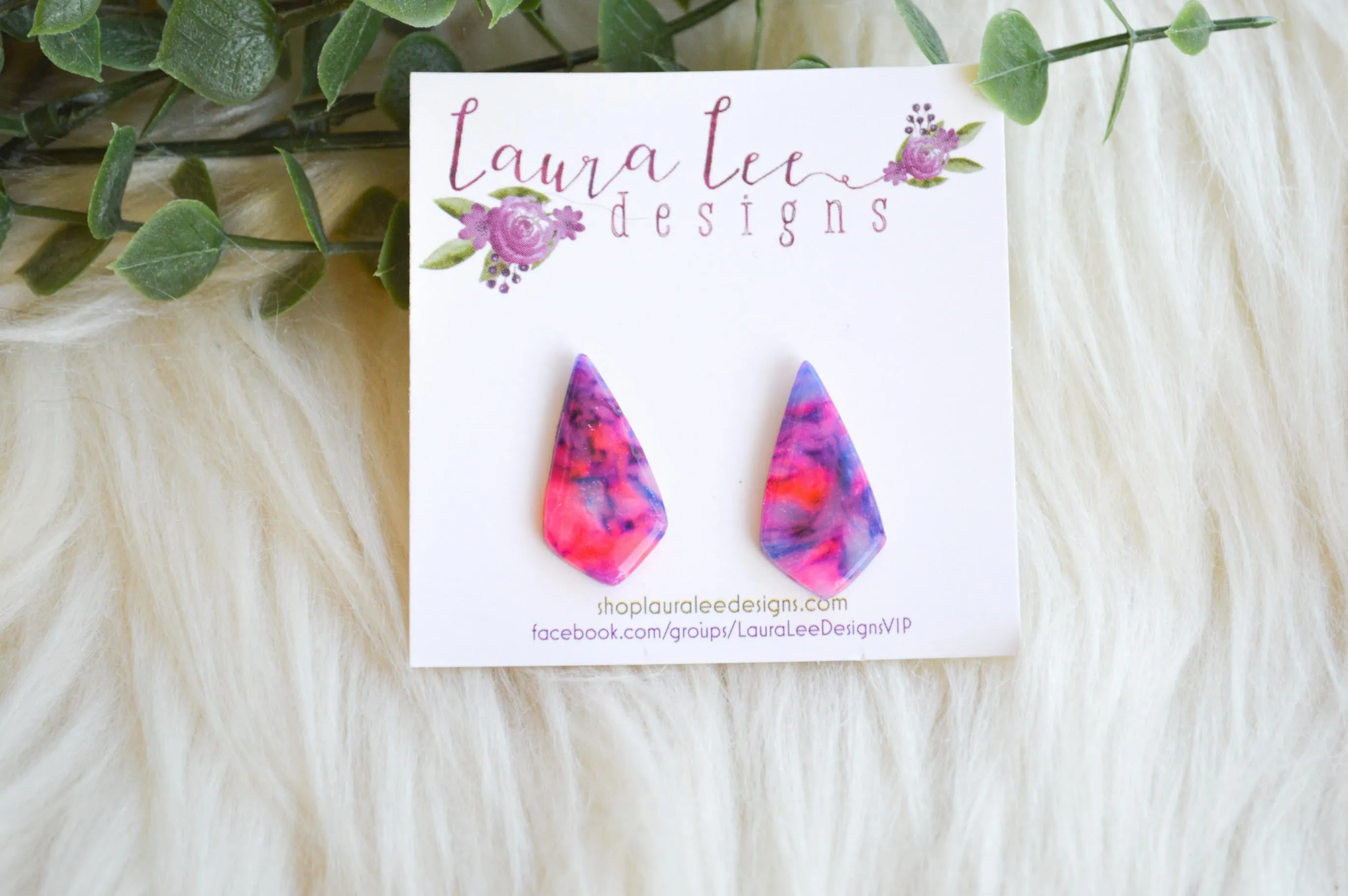 Dagger Stud Earrings || Colorful Summer