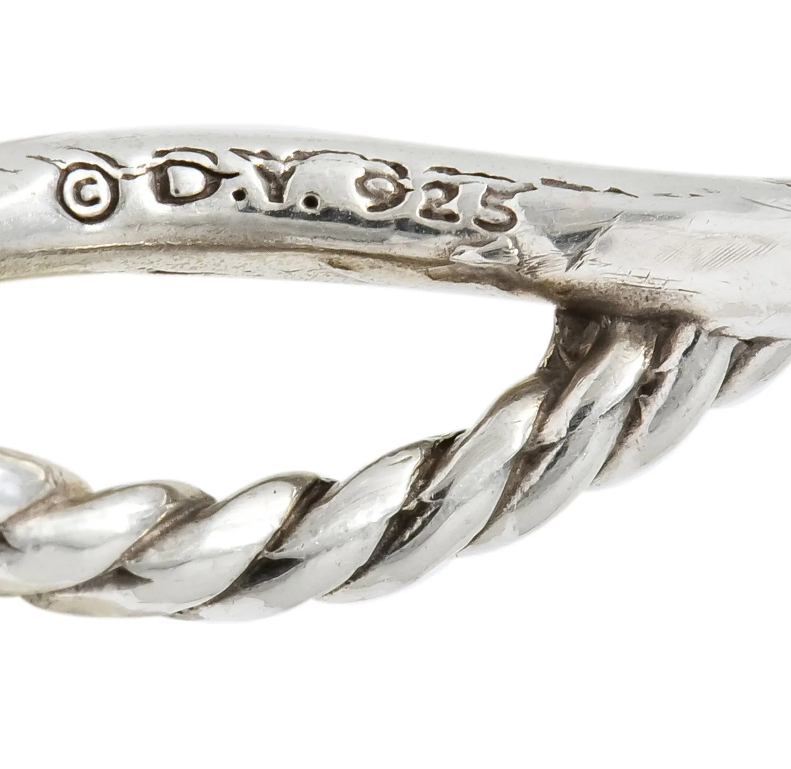 David Yurman Sterling Silver Twisted Cable Hoop Earrings