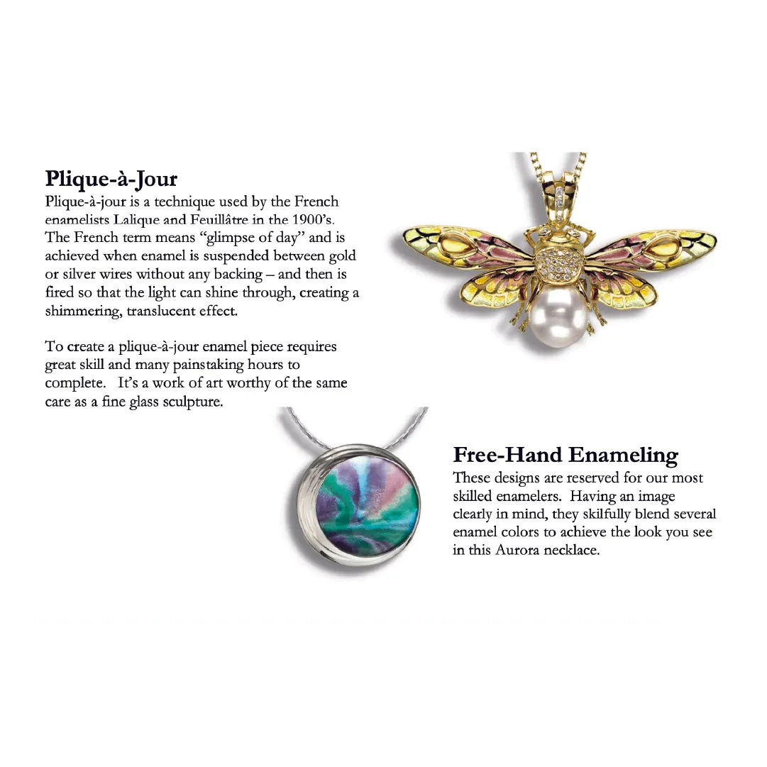 Deep Blue Petals 925 White Shine Center Cascade Chain Pendants