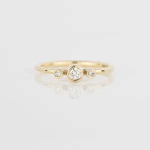Diamond Gold Trilogy Ring