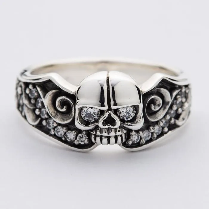 Diamond Skull Gothic Engagement Ring