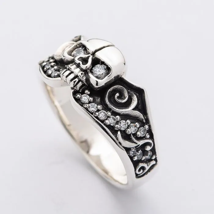 Diamond Skull Gothic Engagement Ring