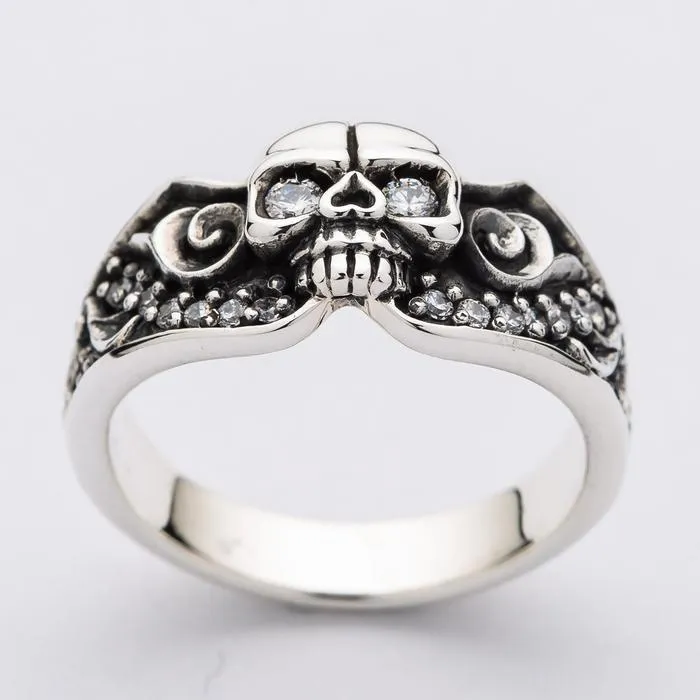 Diamond Skull Gothic Engagement Ring