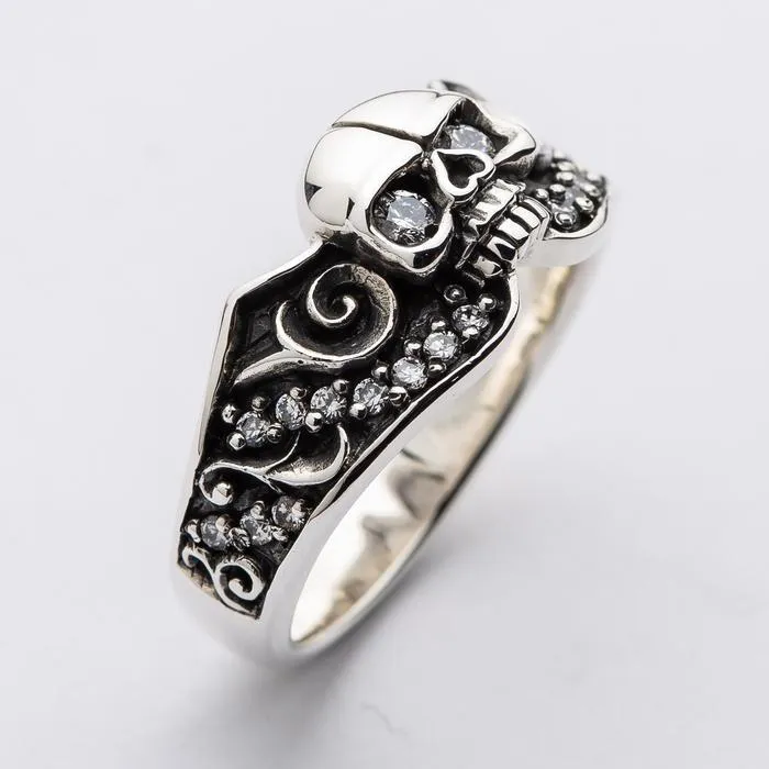 Diamond Skull Gothic Engagement Ring