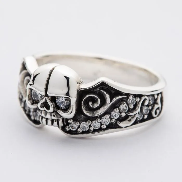 Diamond Skull Gothic Engagement Ring
