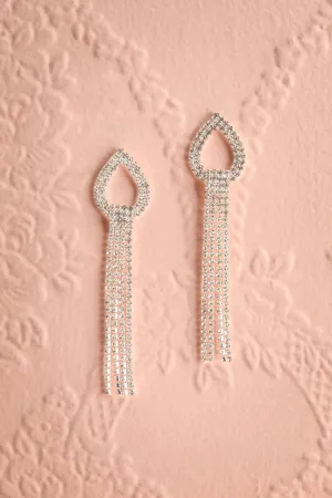 Dita Parlo Silver | Crystal Pendant Earrings