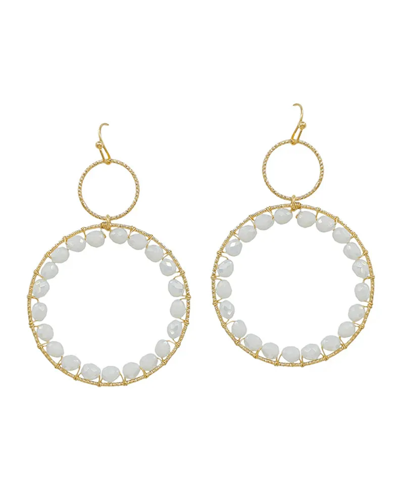 Double Circle Beaded Earrings