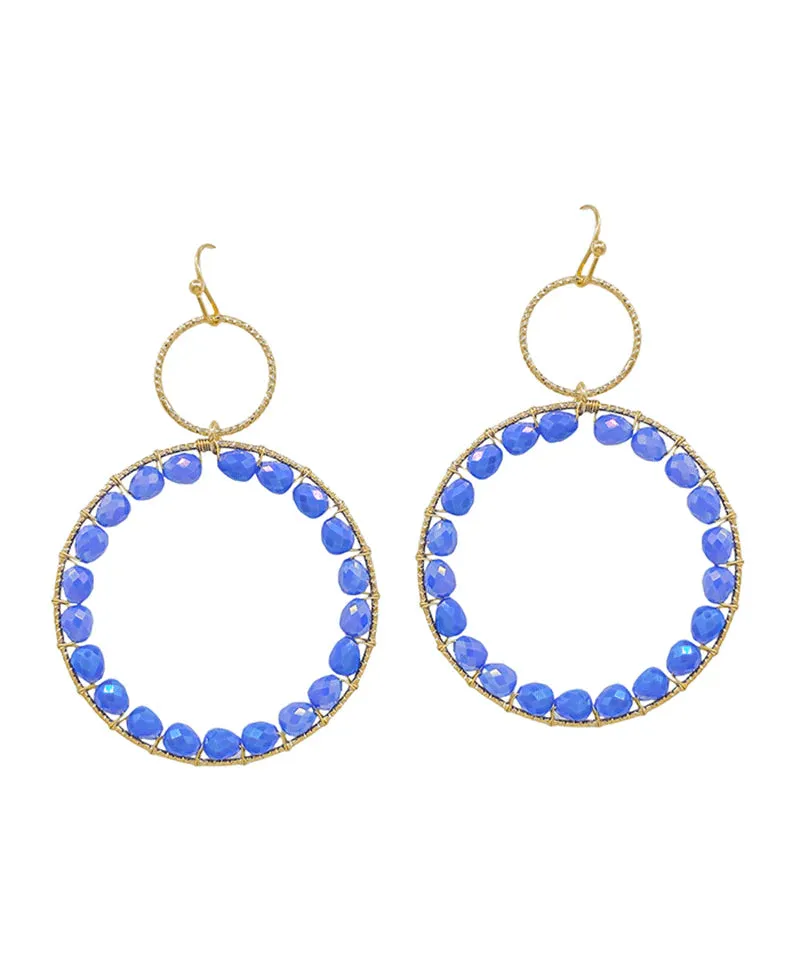 Double Circle Beaded Earrings