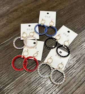 Double Circle Beaded Earrings