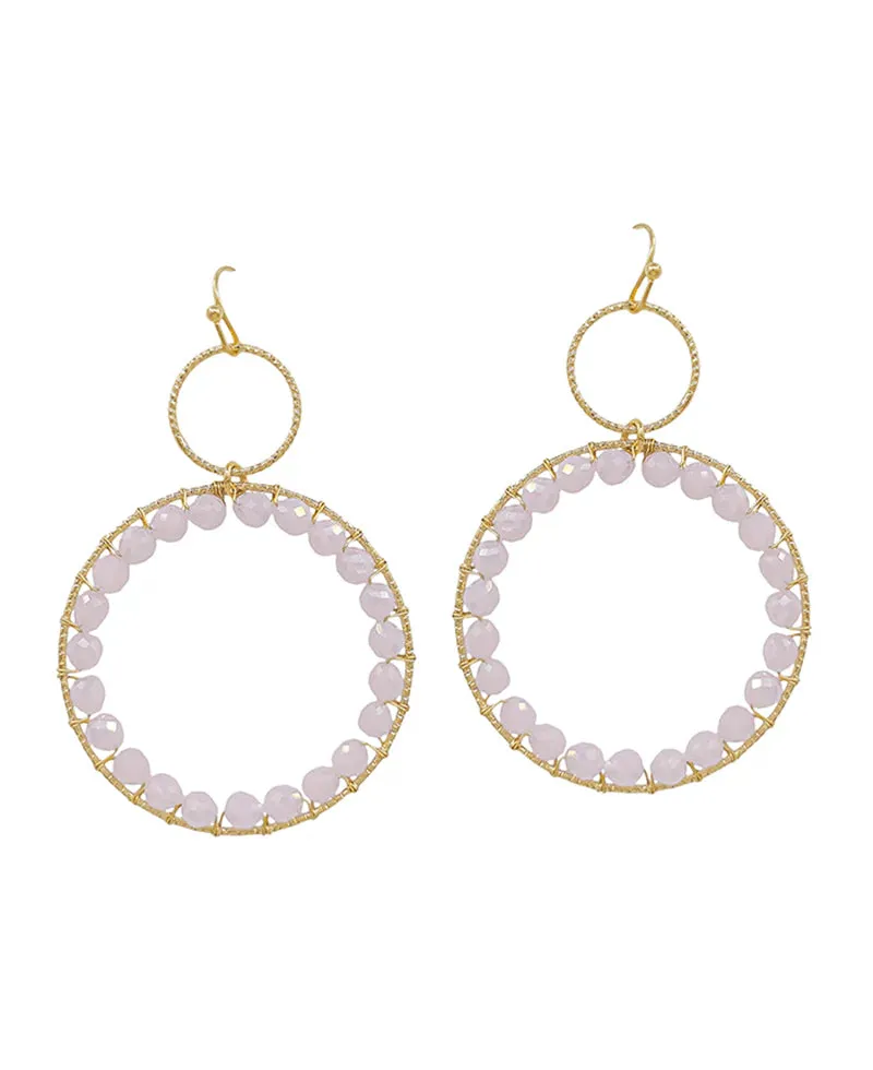 Double Circle Beaded Earrings