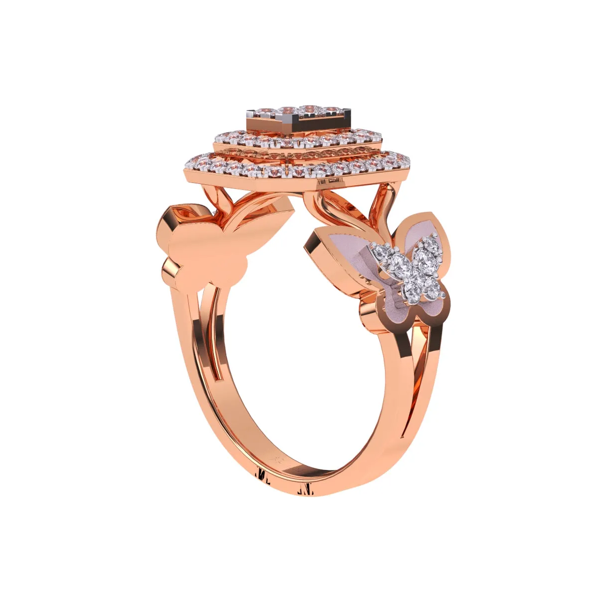 Elegant Art Deco Cluster Diamond Ring