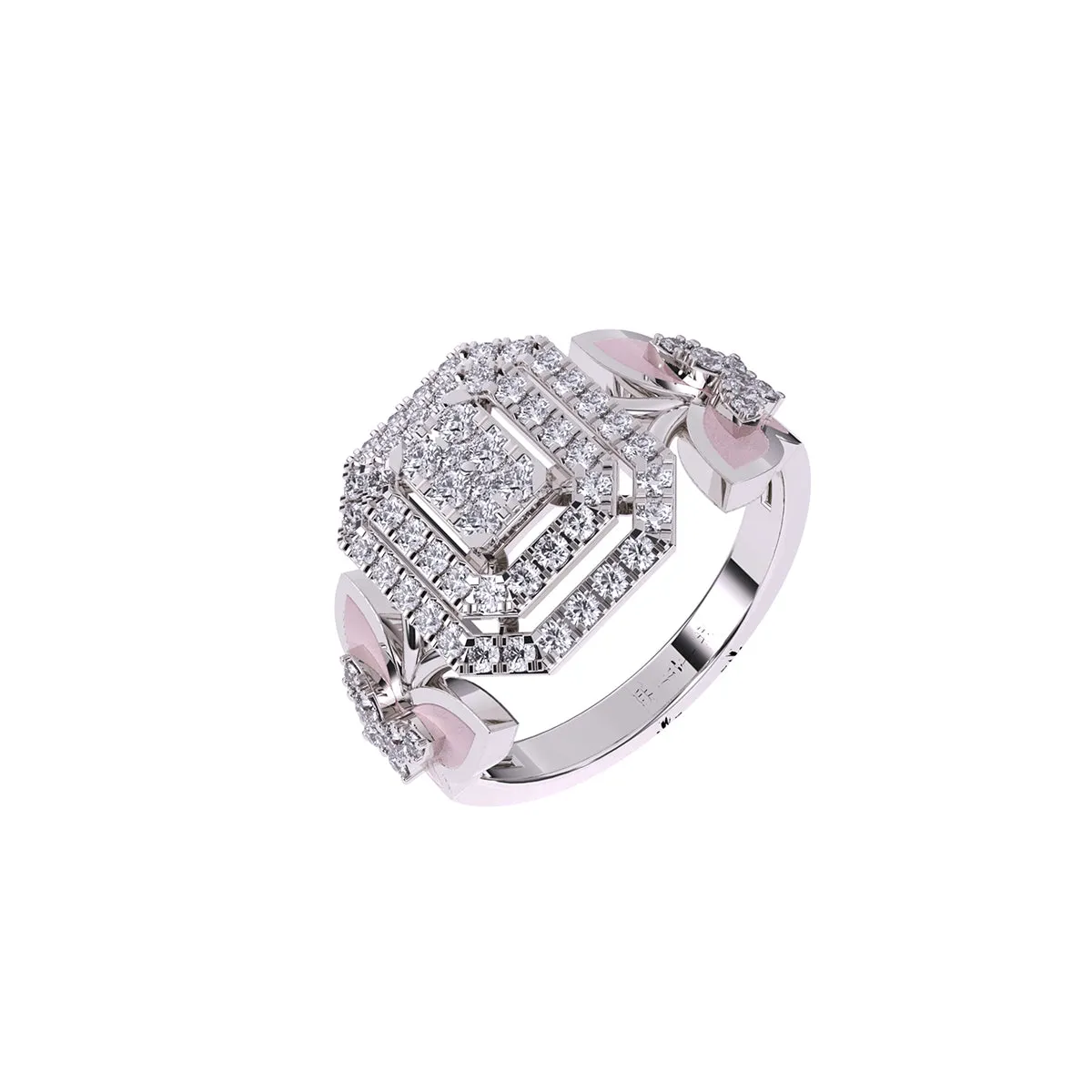 Elegant Art Deco Cluster Diamond Ring