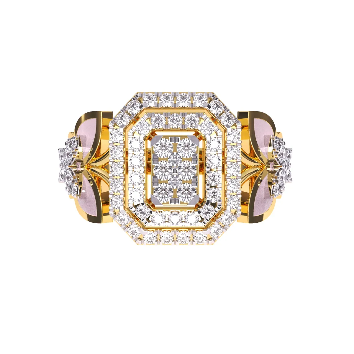 Elegant Art Deco Cluster Diamond Ring