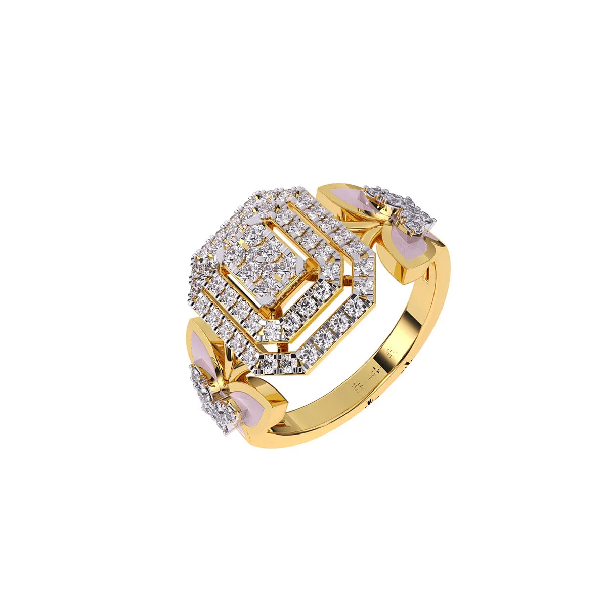 Elegant Art Deco Cluster Diamond Ring