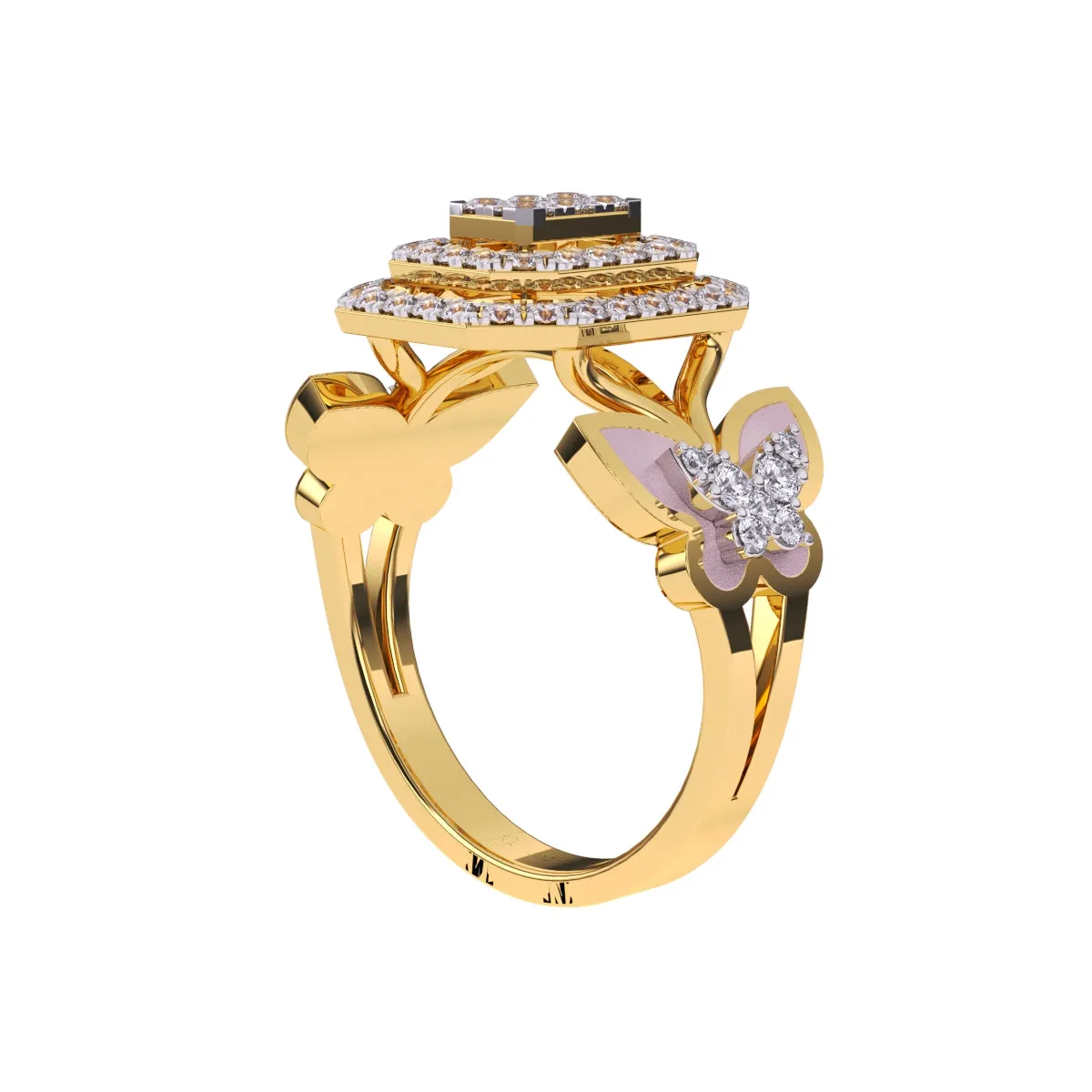 Elegant Art Deco Cluster Diamond Ring