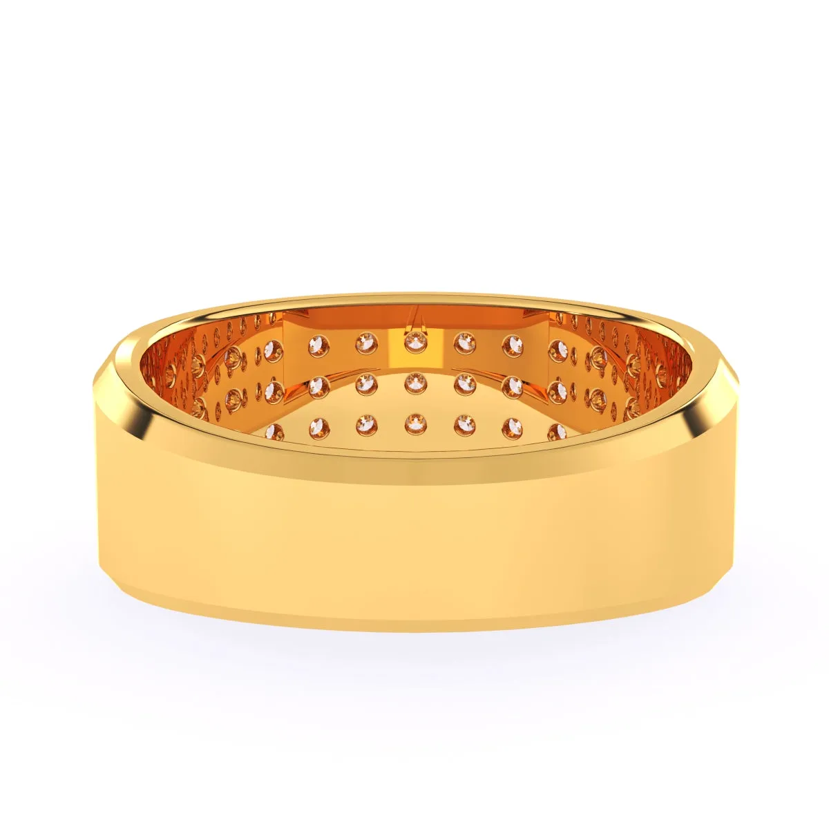 Elegant Channel Set Round Diamond Wedding Band