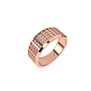 Elegant Channel Set Round Diamond Wedding Band