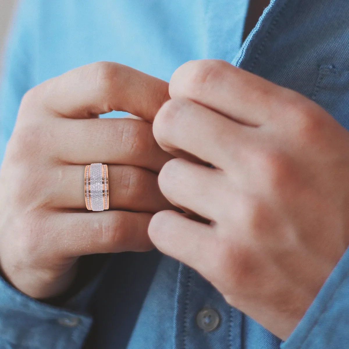 Elegant Diamond Confident Men’s Ring