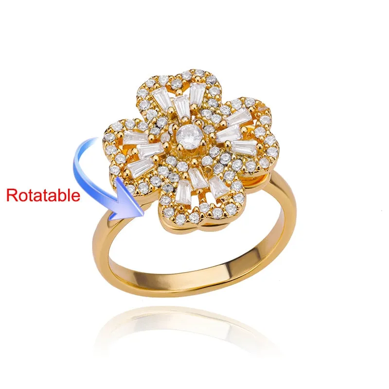 Elegant Four-Leaf Clover Stainless Steel Rings - A Touch of Luck and Style