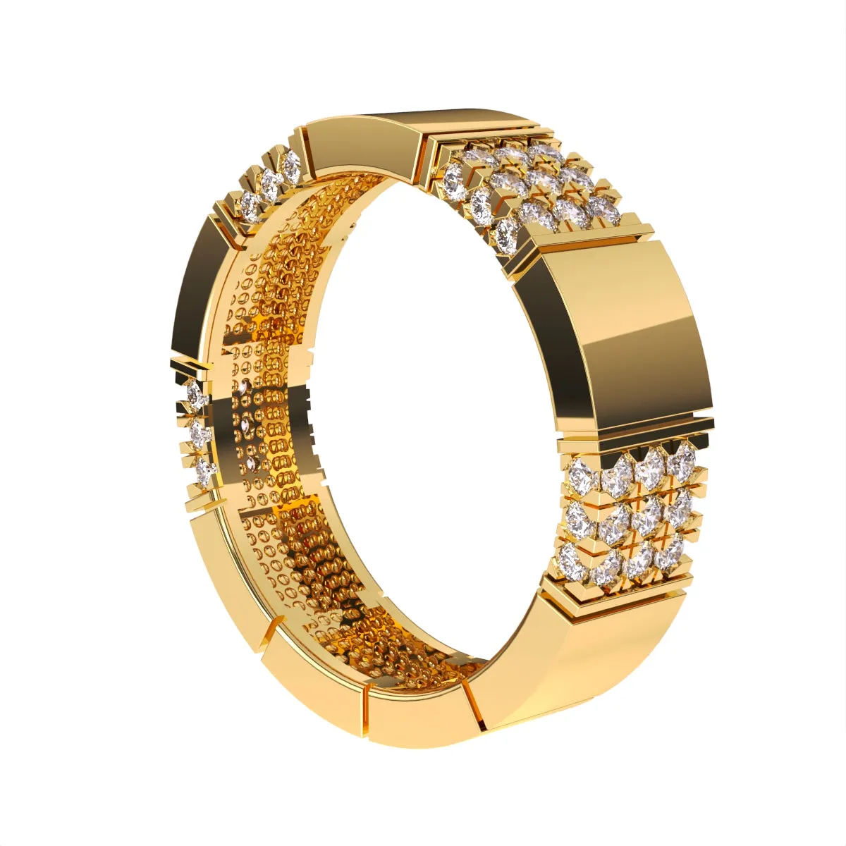 Elegant Lab-Grown Diamond Men's Wedding Band