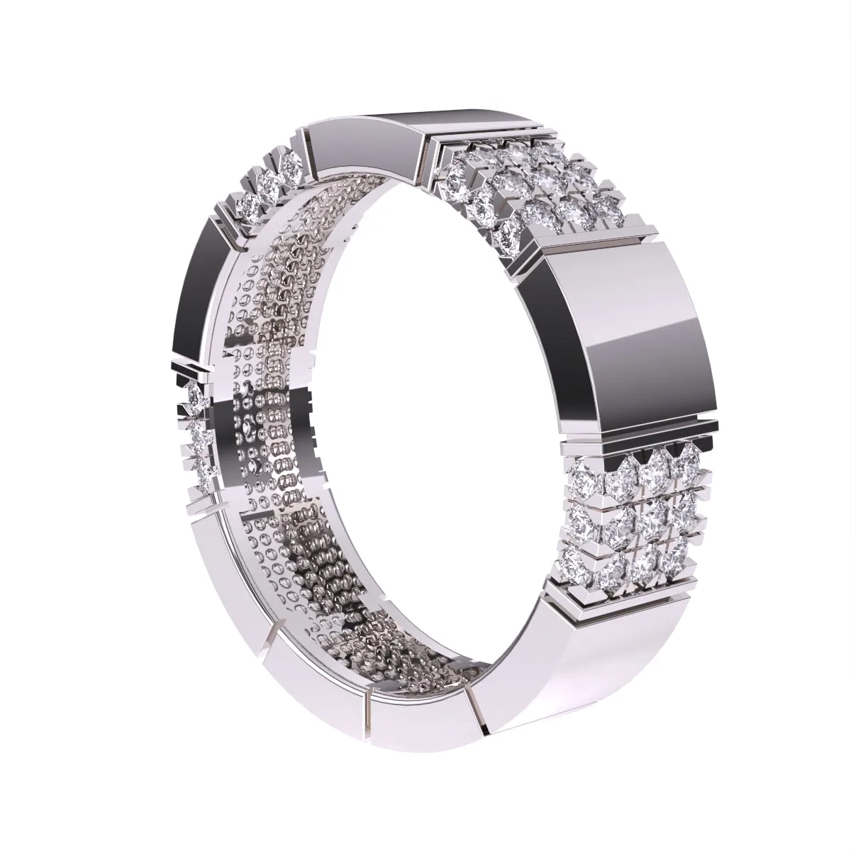 Elegant Lab-Grown Diamond Men's Wedding Band