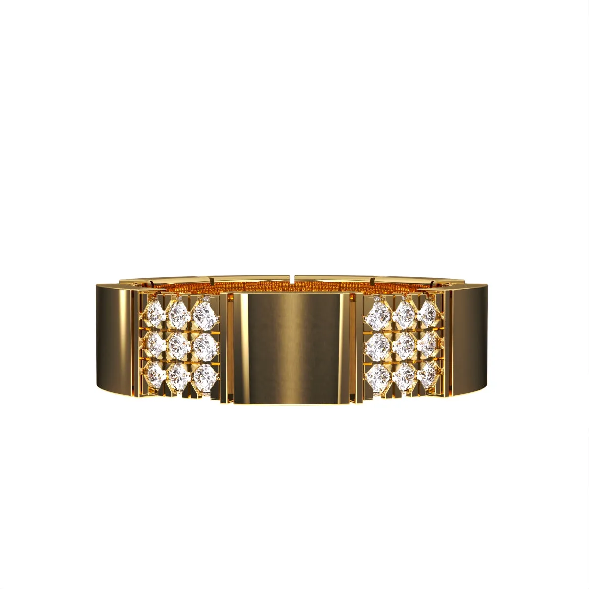 Elegant Lab-Grown Diamond Men's Wedding Band
