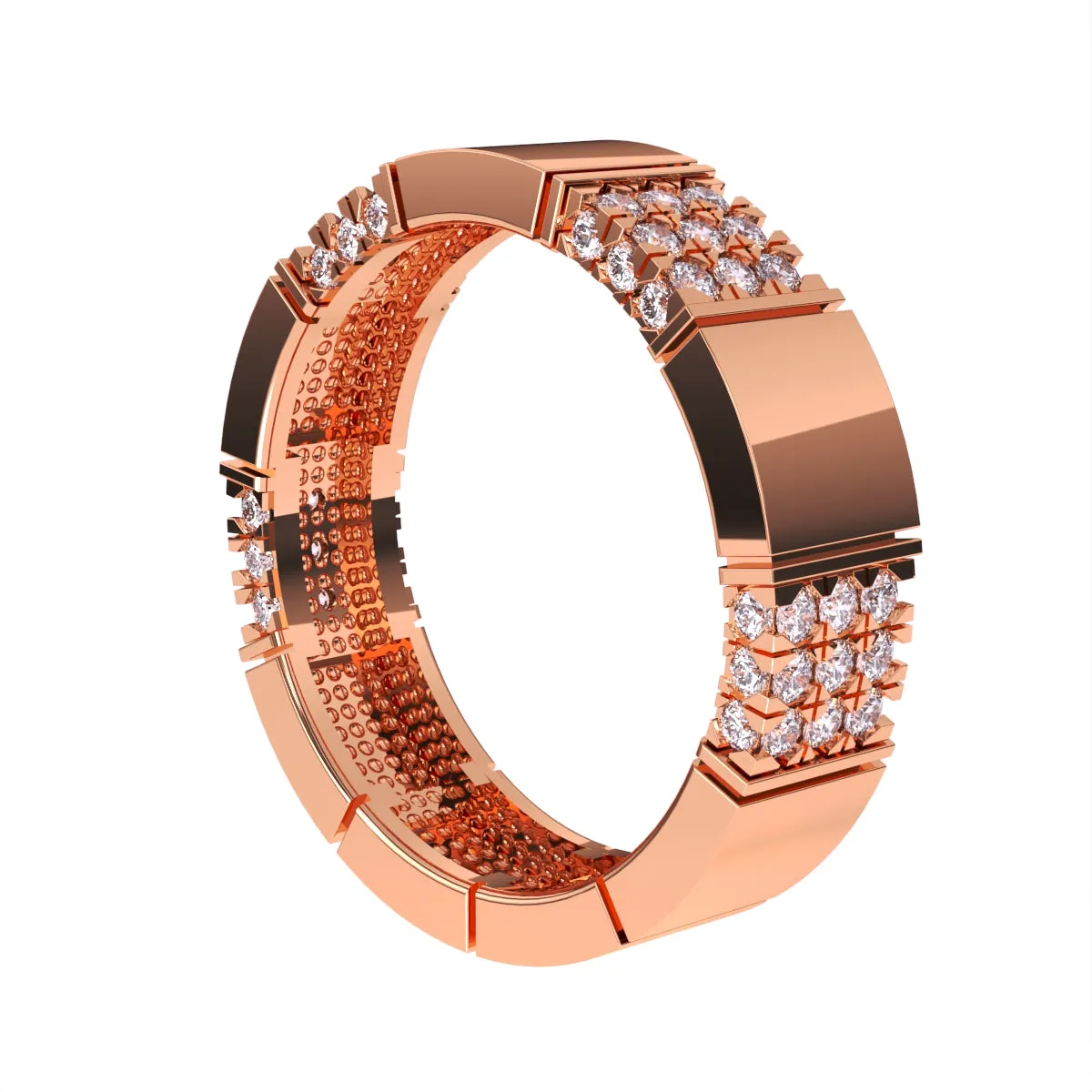Elegant Lab-Grown Diamond Men's Wedding Band