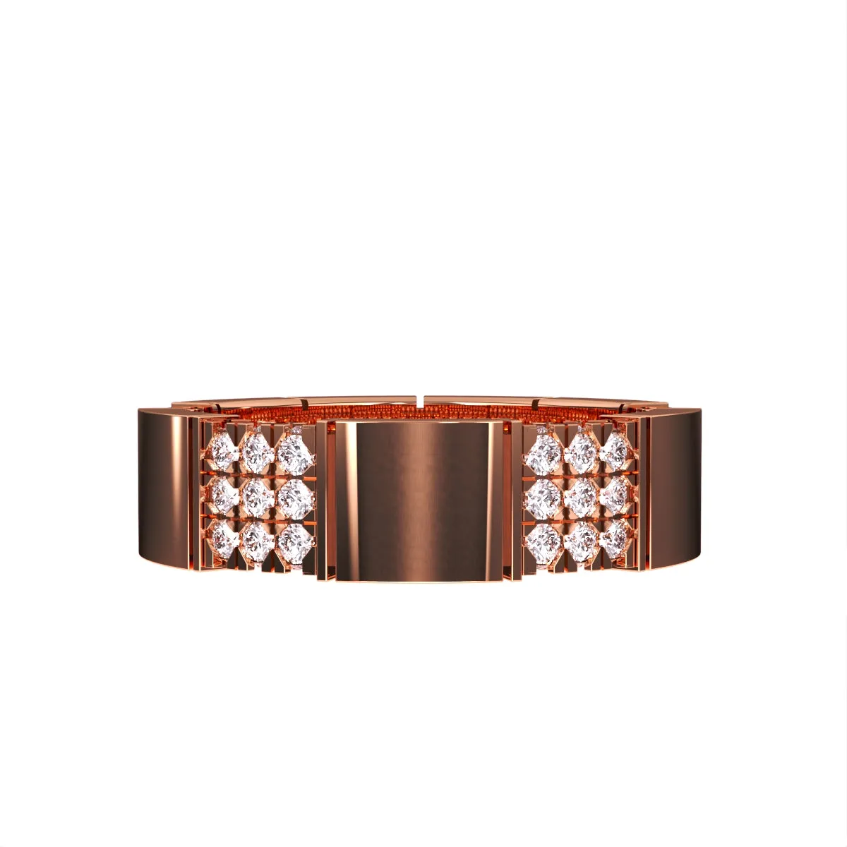 Elegant Lab-Grown Diamond Men's Wedding Band