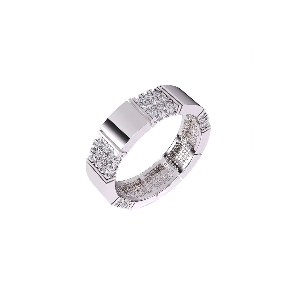 Elegant Lab-Grown Diamond Men's Wedding Band