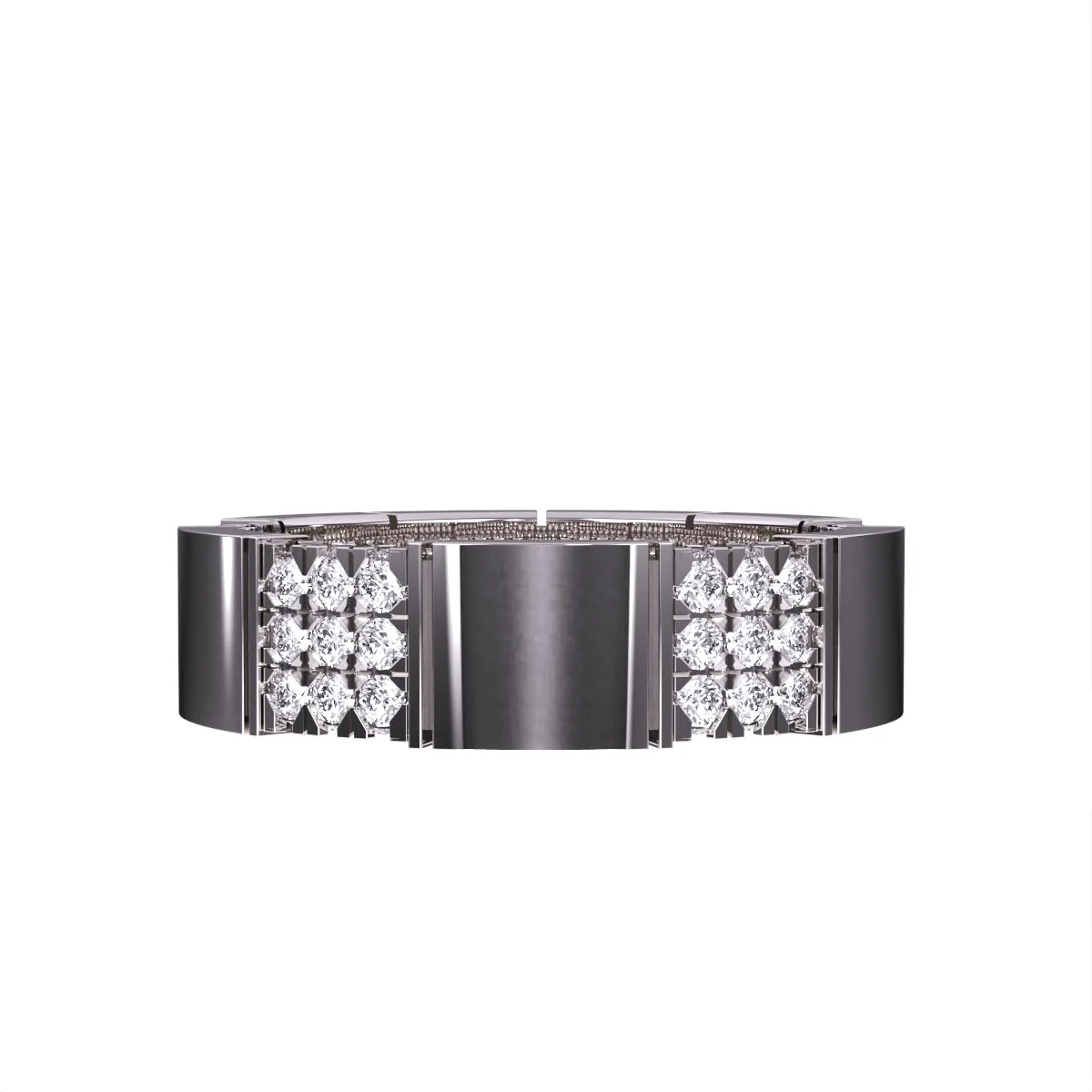 Elegant Lab-Grown Diamond Men's Wedding Band