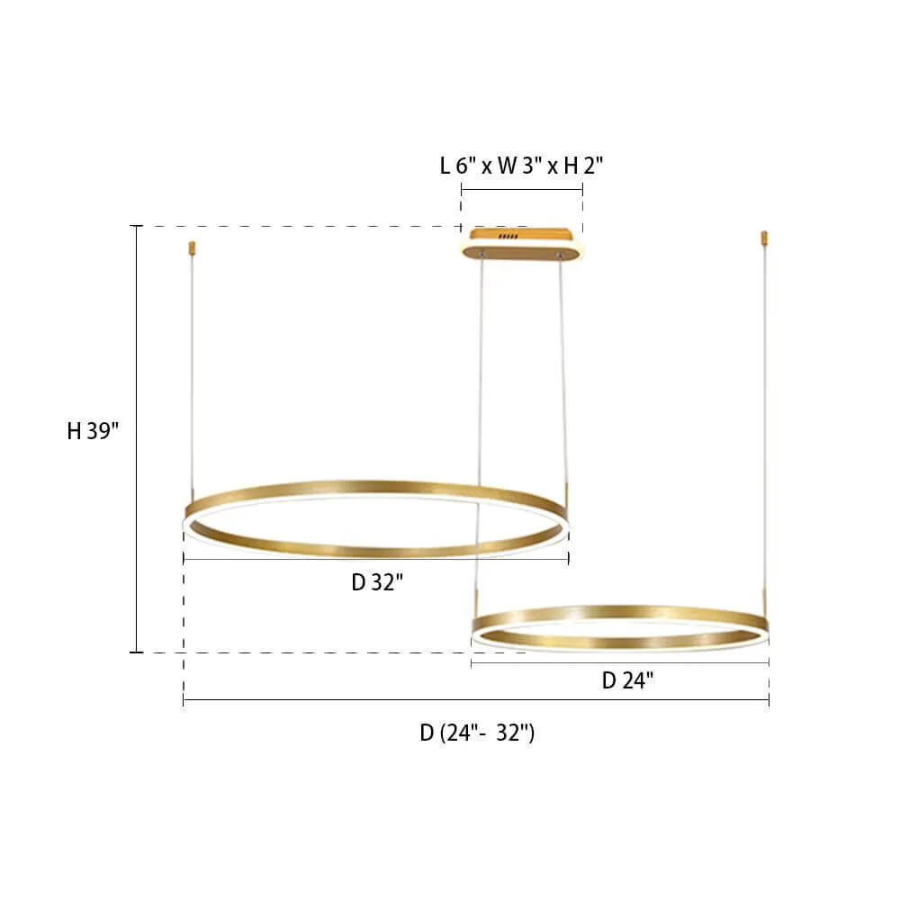 Elegant Multi Rings Chandelier