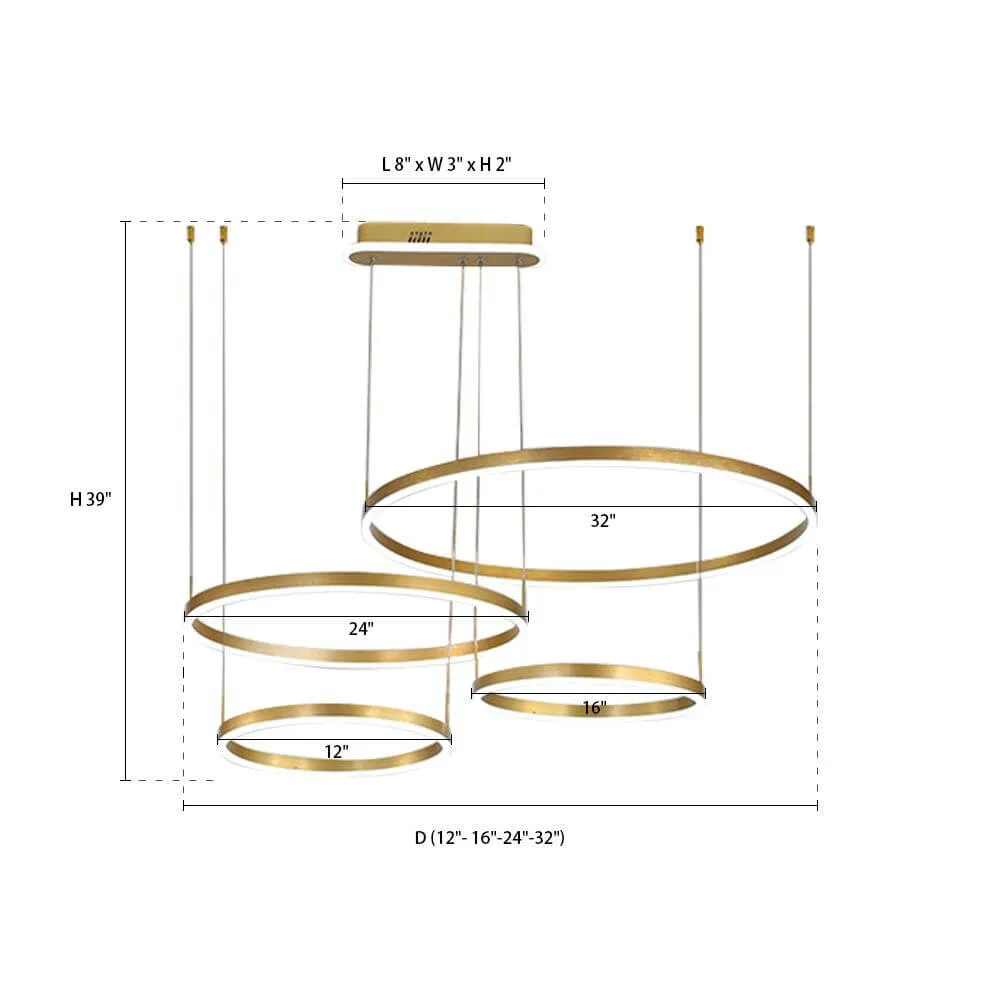 Elegant Multi Rings Chandelier