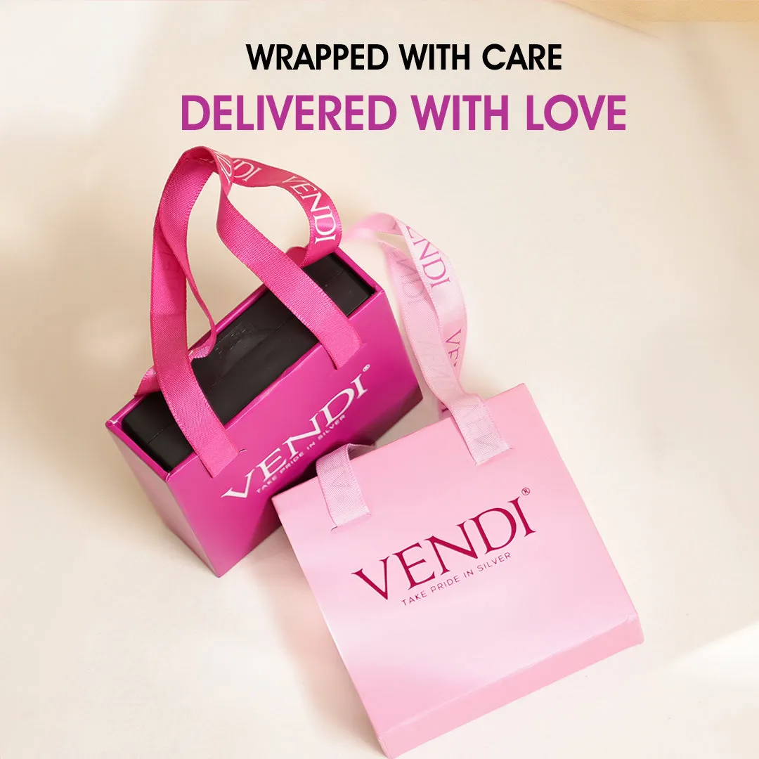 Elegant Rhodium Plated 925 Engraved Dual Hearts Rings